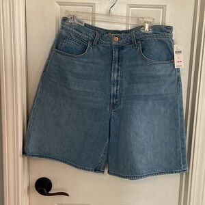 Anthropologie High-Waist Denim Shorts in Light Blue